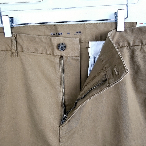Old Navy #549103 Slim Built-in Flex Rotation Dark Tan/Brown Chino Shorts NWT - Picture 6 of 11